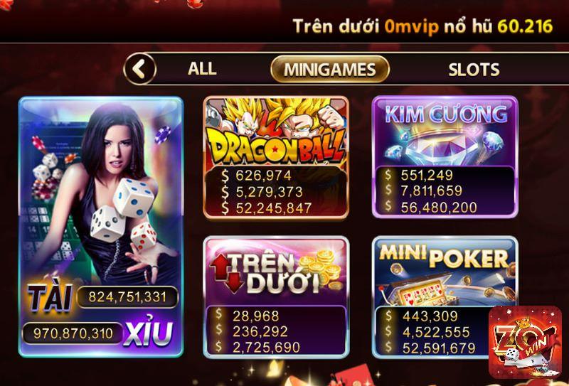 Mini game với nhiều thể loại quen thuộc